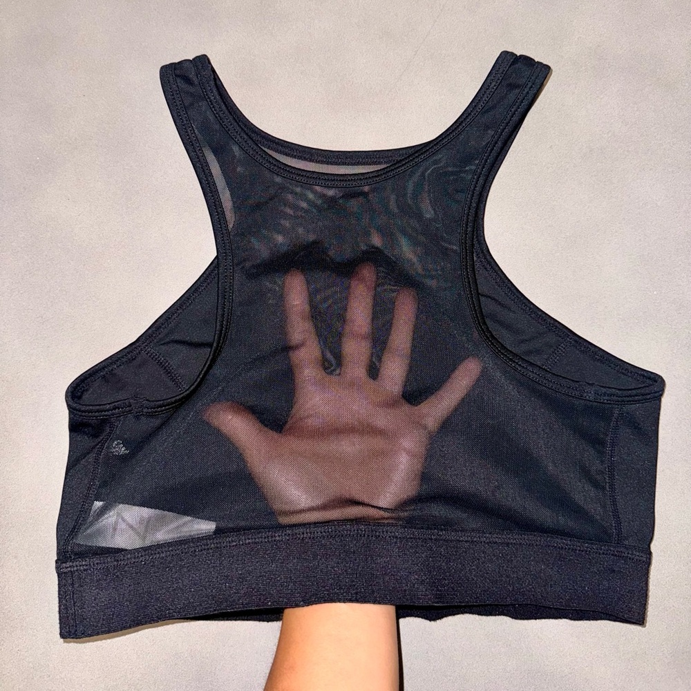 Zella Women’s Black Mesh Sports Bra - Size M - Picture 3 of 7